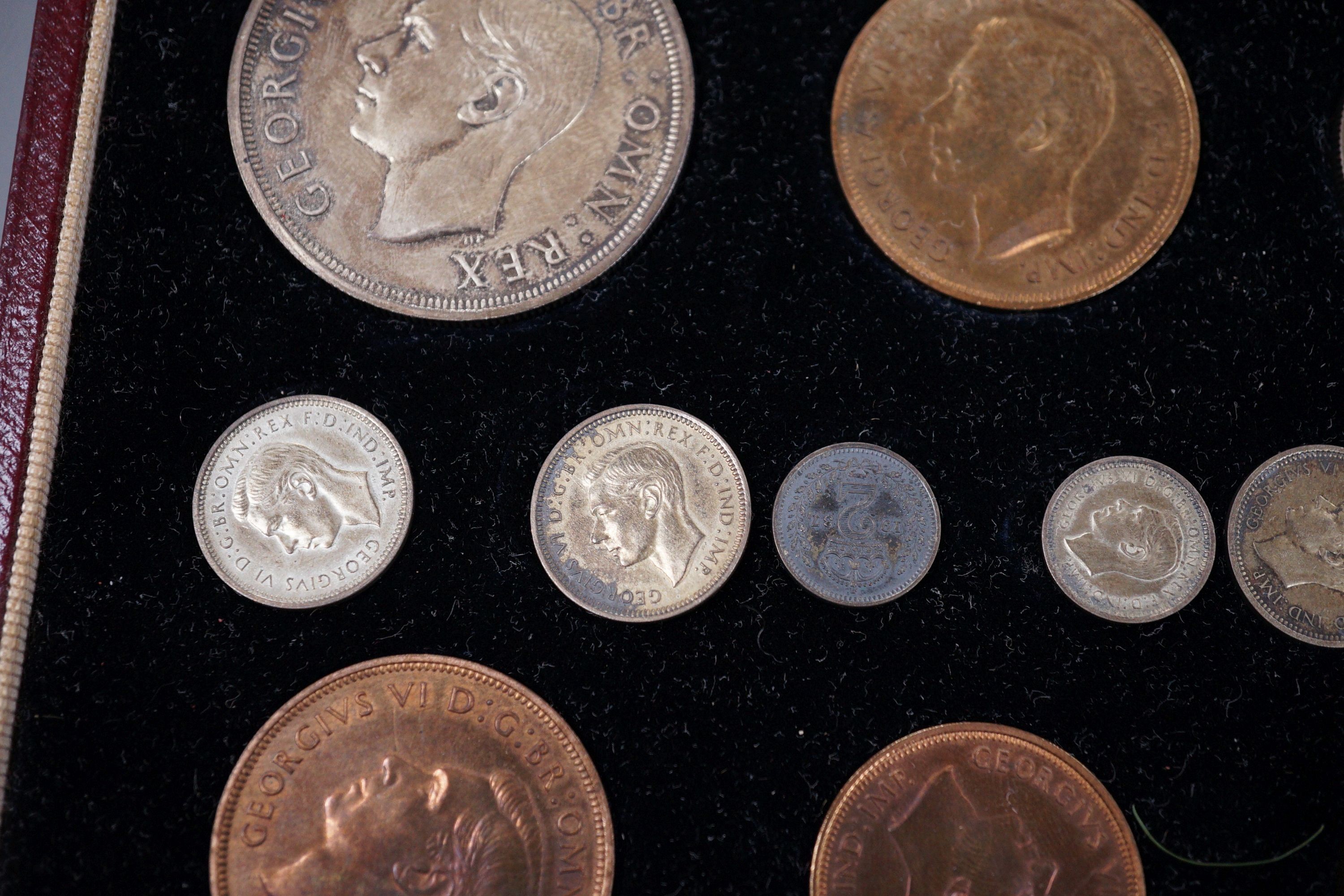 A 1937 specimen coin set in original leather case